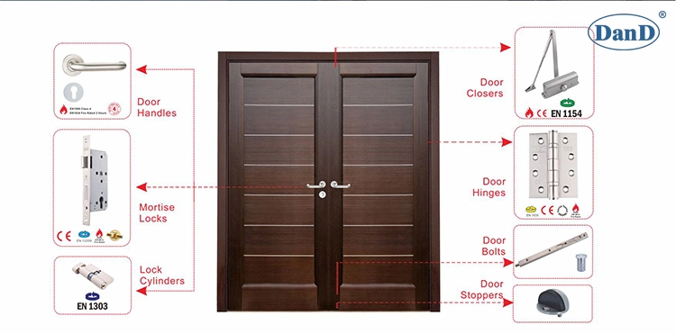 Stainless Steel 304 UL CE Security Fire Rated Door Furniture Accessories Building Door Hardware Commercial Fitting Door Lock Hinge Wood Door Hardware