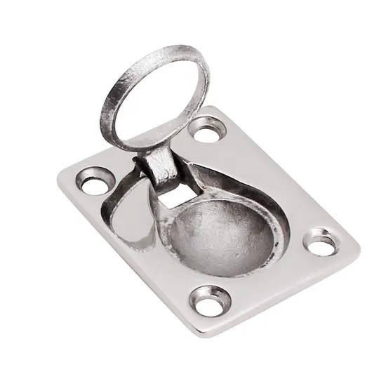 Marine Stainless Steel 316 Square Pull Ring Handles Boat Hatch Latch Cabinet Flush Mount Lifting Ring 