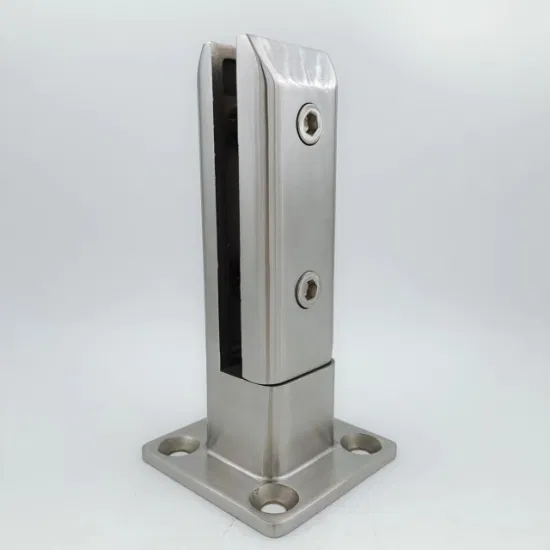 Stainless Steel Square Base Plate Glass Spigot with Two Holes Spigot for Glass